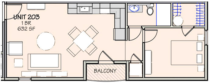 Apartment for Rent: Apt 203 - 517 18th Street, Altoona PA
