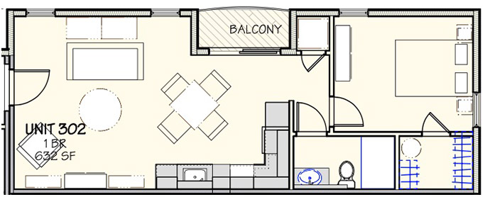 Apartment for Rent: Apt 302 - 517 18th Street, Altoona PA