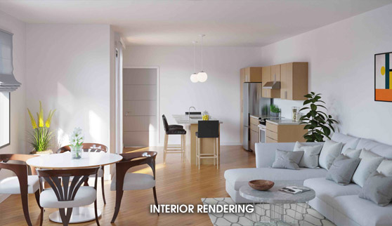 One bedroom apartment (rendering) - Altoona PA